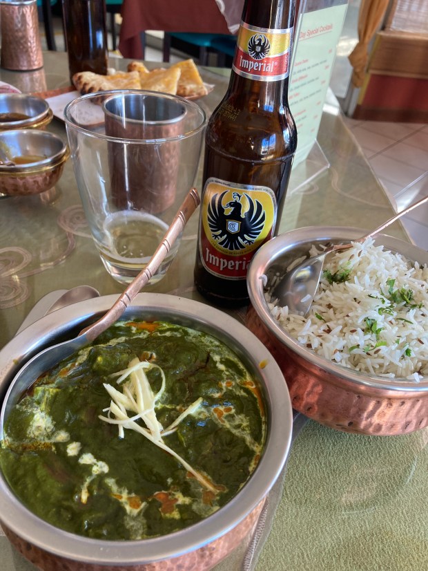 Palak Paneer and Tamarind Rice from Masala