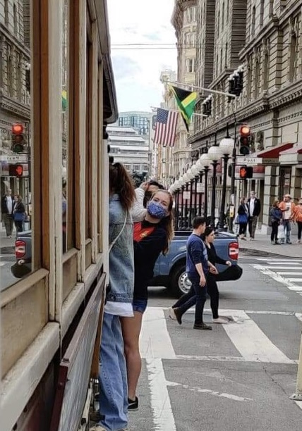Riding the San Francisco cable car