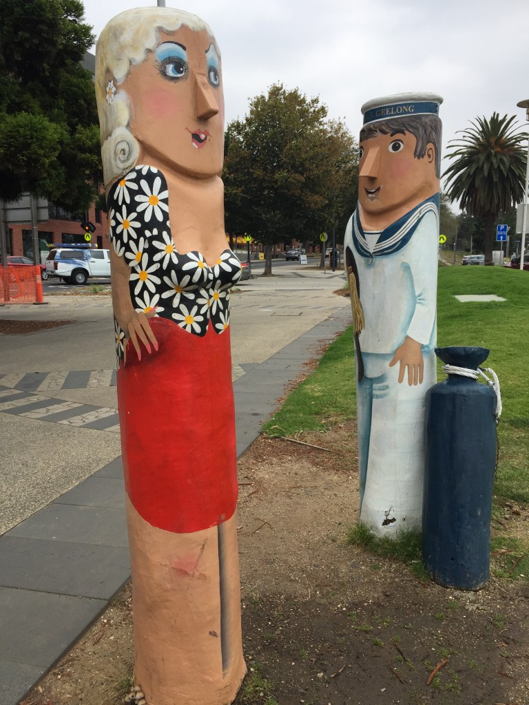 Geelong Bollards - Sailor and Woman
