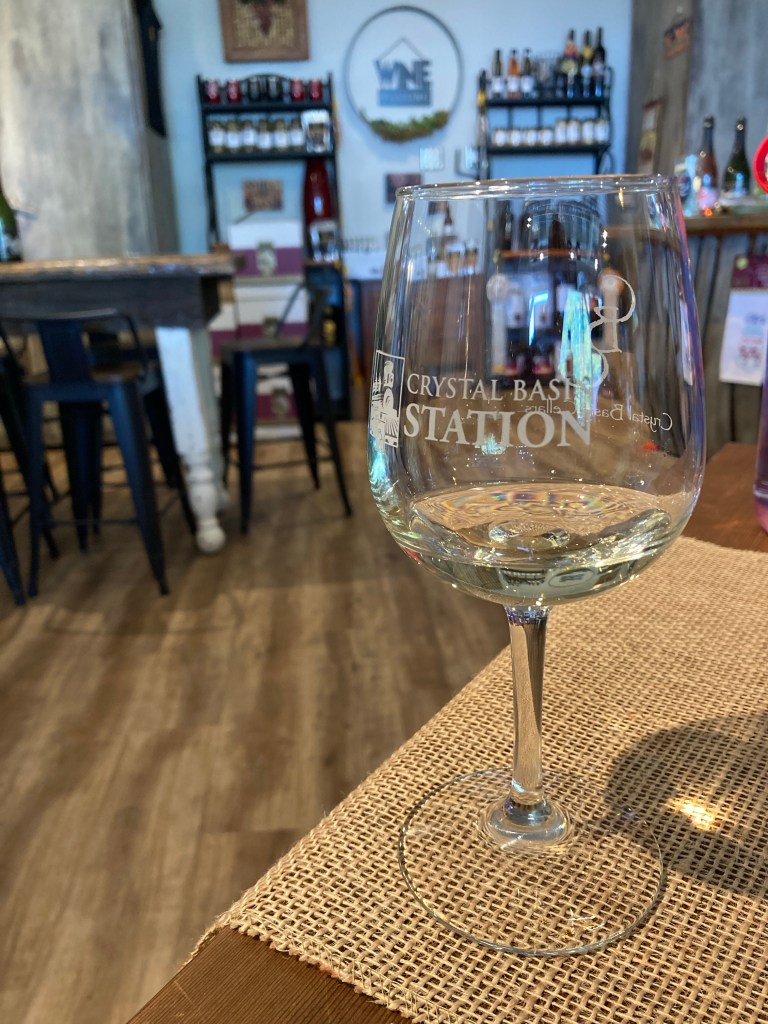 Wine tasting at Crystal Basin Station 