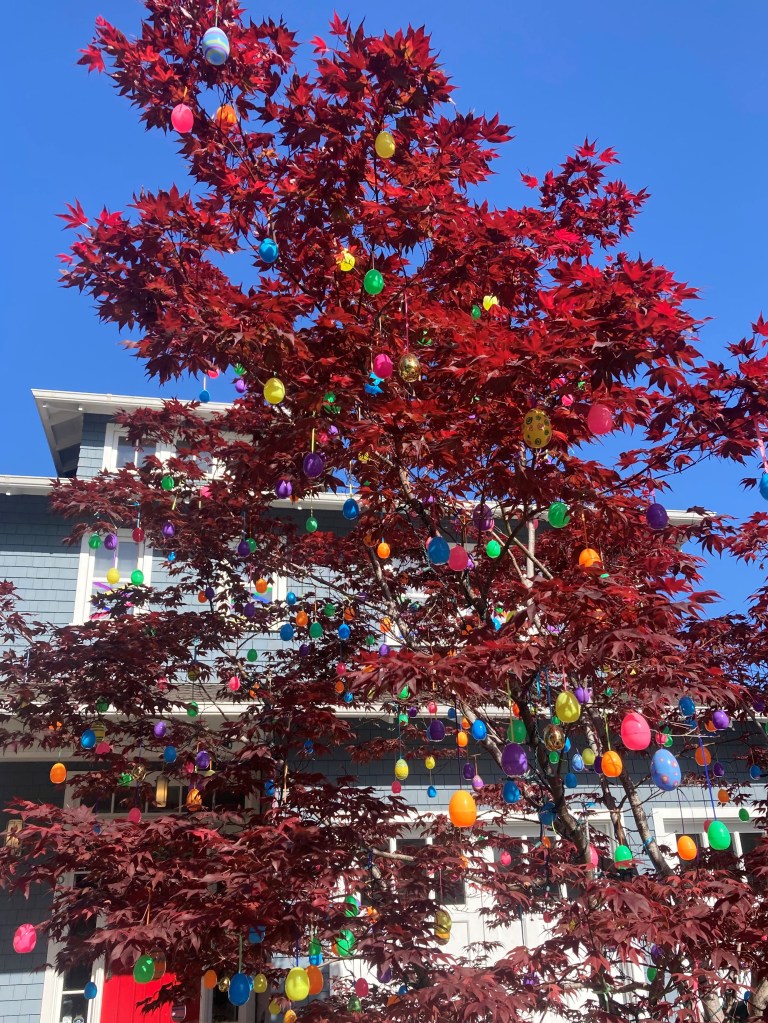 Easter garden display