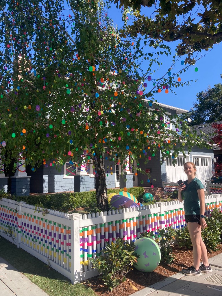 Easter garden display