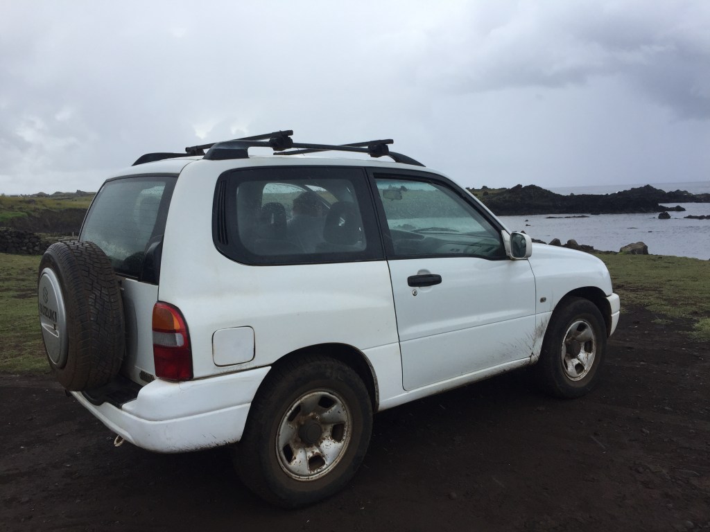 Driving round Easter Island