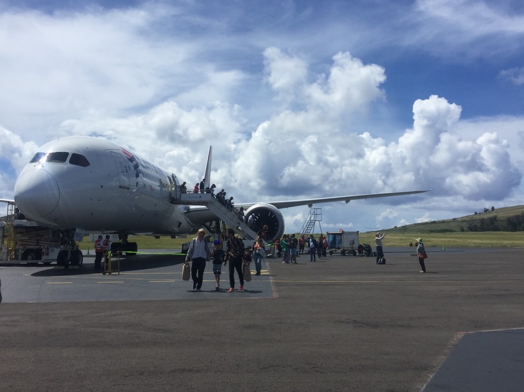 Arriving on Easter Island