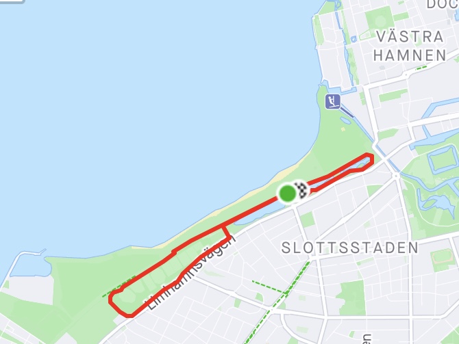 Malmo Ribersborg Strava Segment