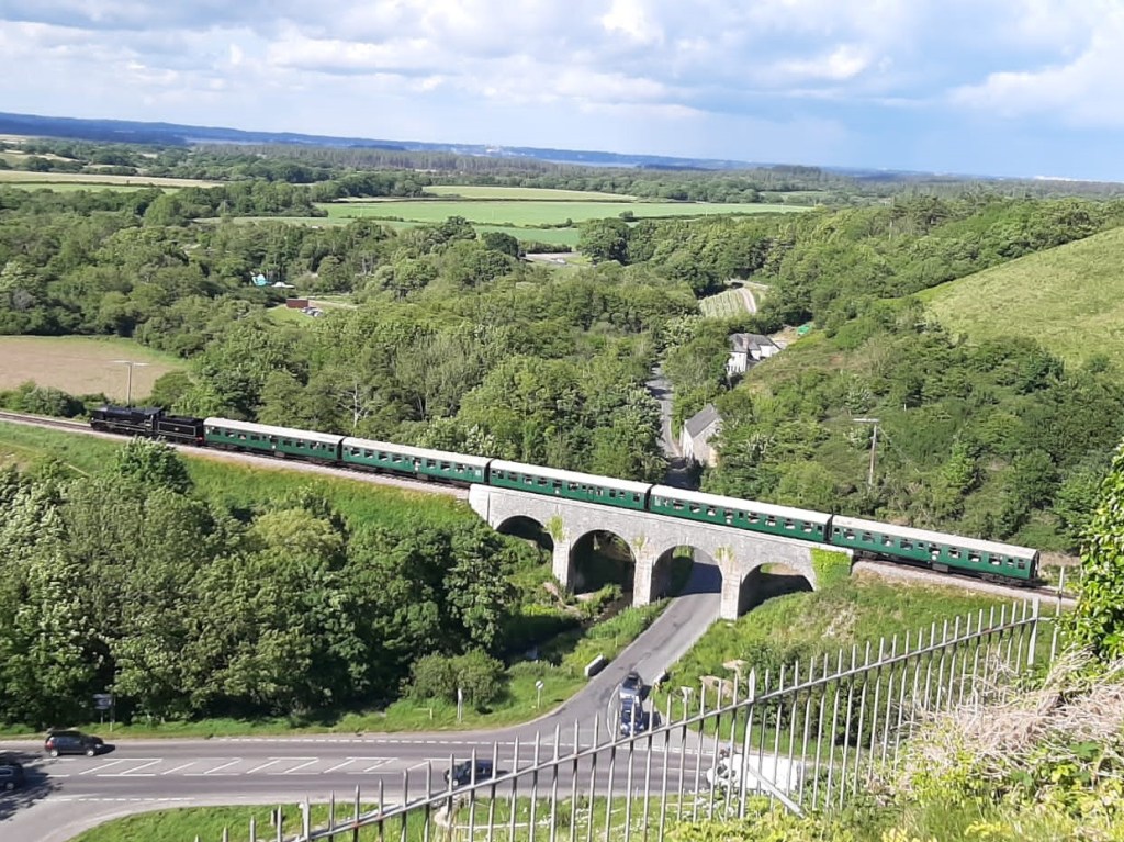 Steam train to Corfe Castle