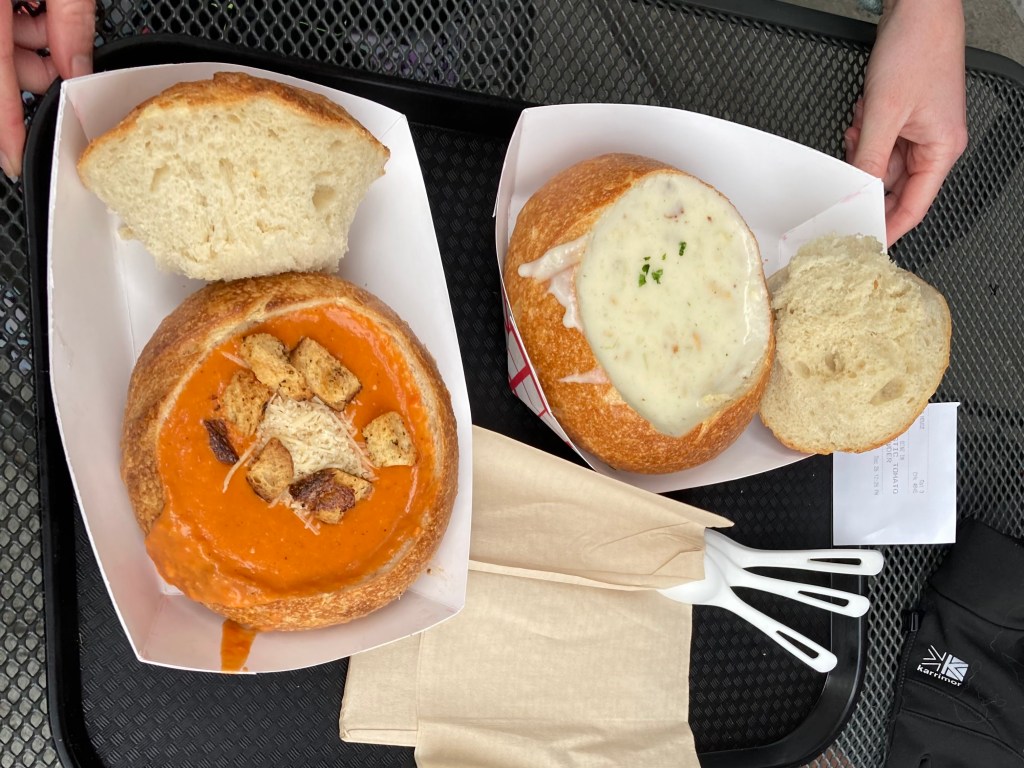 Soup in a sourdough roll