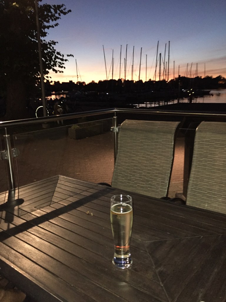 Parnu Yacht Club at sunset