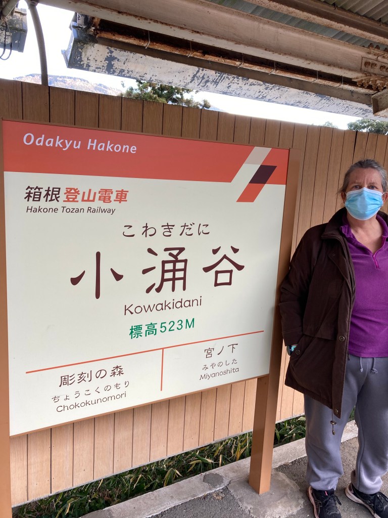 Waiting for the Hakone Tomane Railway