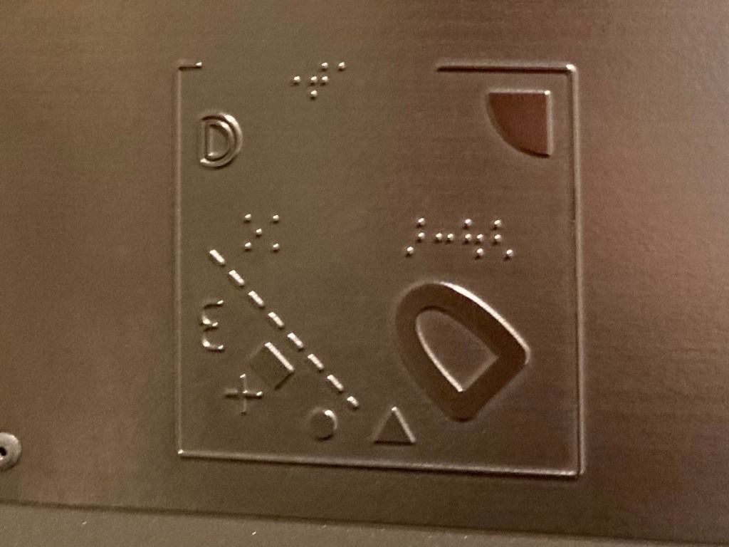 Braille toilet map