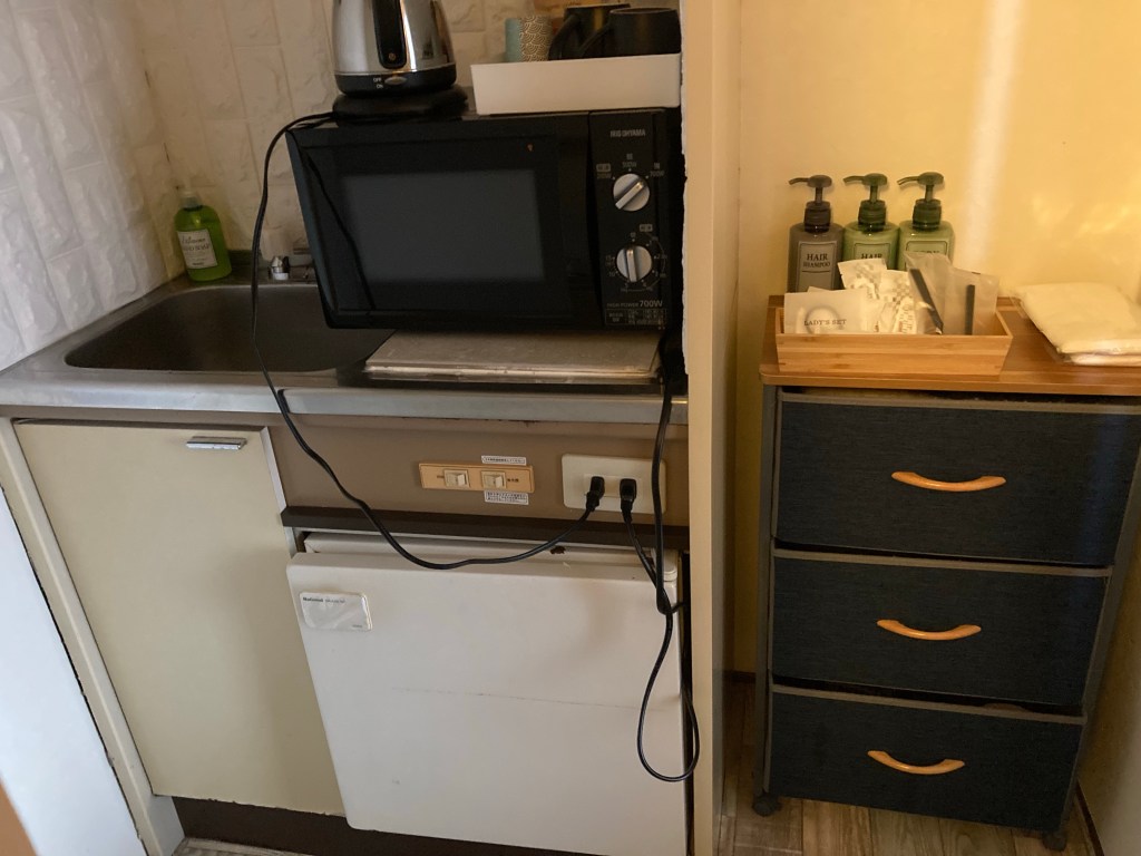 Kitchen/Bathroom at Sonic Apartment Hotel
