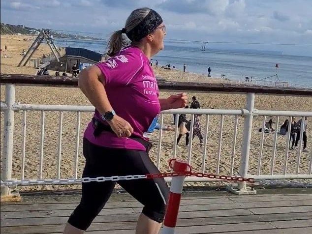 Finishing Bournemouth Half Marathon on the Pier