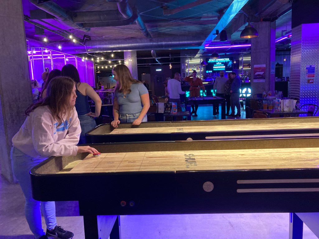Shuffleboard at Boom Battle Bar