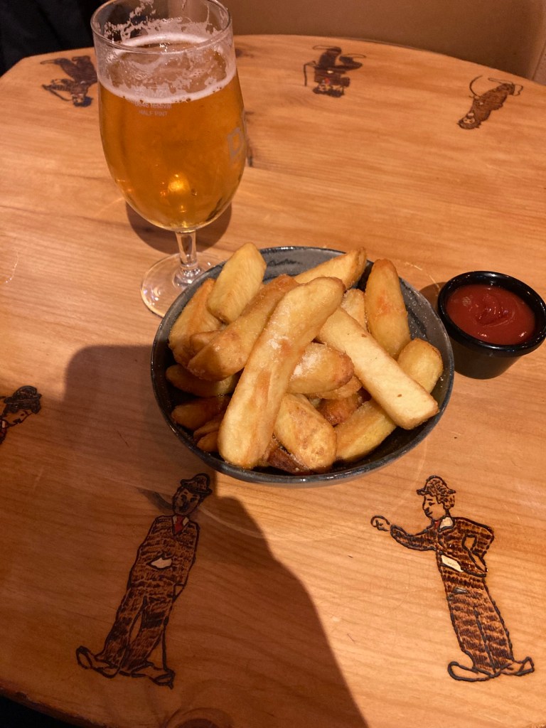 Beer and chips from Modern Times