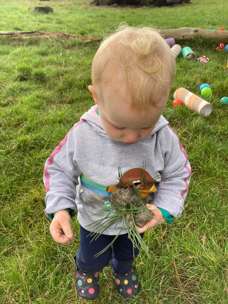 Making Mud Hedgehogs at Nature Tots