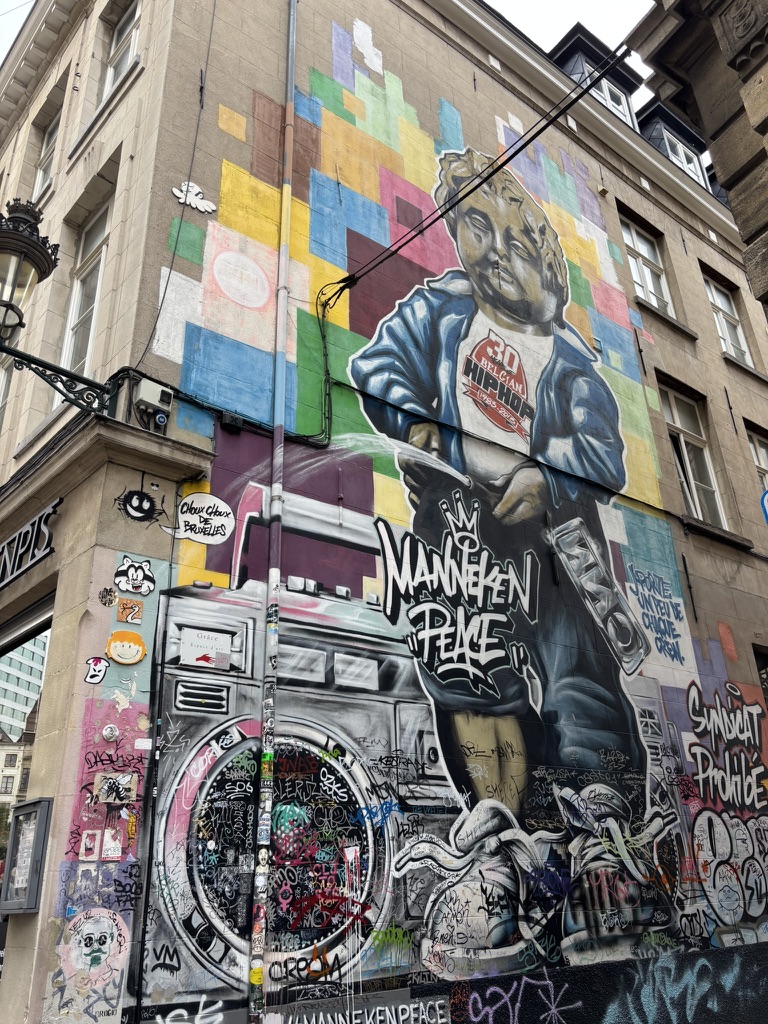 Manneken Pis Mural Brussels